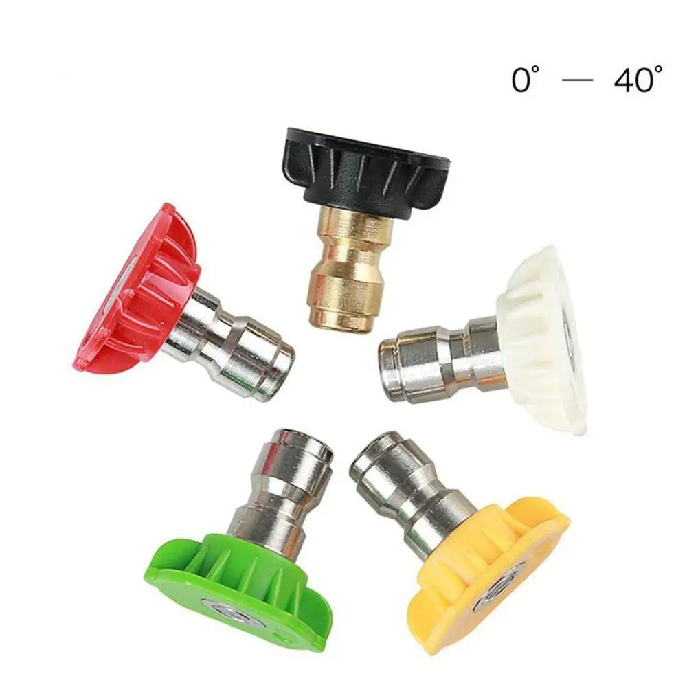 

1/4" Stainless Steel 4000 Psi Quick Connect High Pressure Spray Tip 0 15 25 40 65 Degree Nozzle