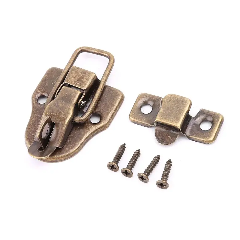 

Vintage Toolbox Lock Antique Metal Buckle Suitcase Case Toggle Lock Hasp Latch Furniture Hardware