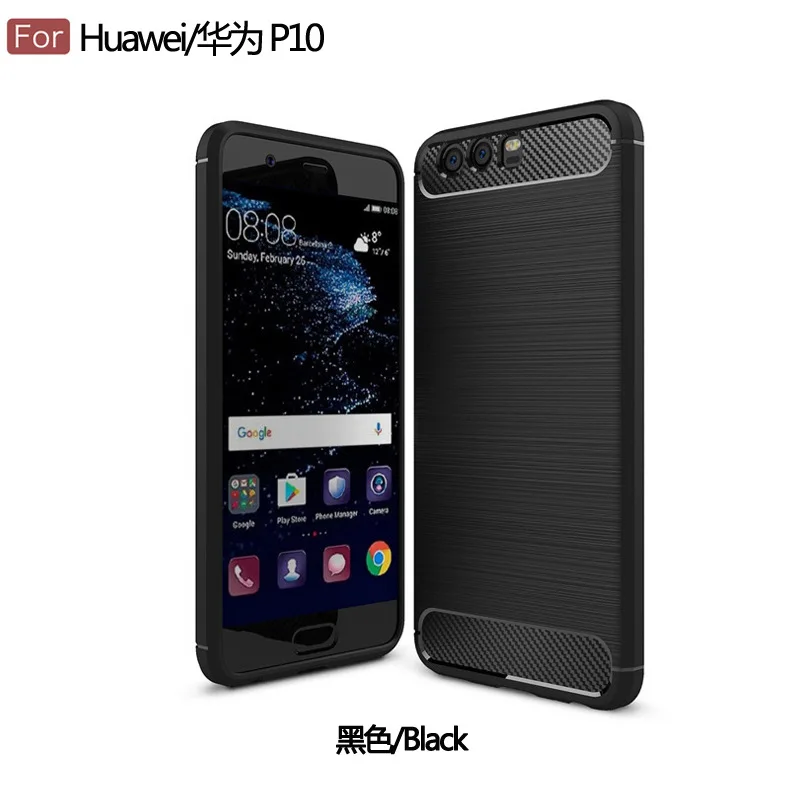 

huawei p10 plus case new Luxury Slim Brushed Pattern Rugged Protective Back Cover TPU Silicone for huawei p10 plus case