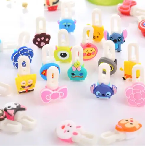 

100Pcs Cortoon USB Cable Winder Charger Wire Protector Cute Line Cover For iphone huawei Samsung Headphone Cord