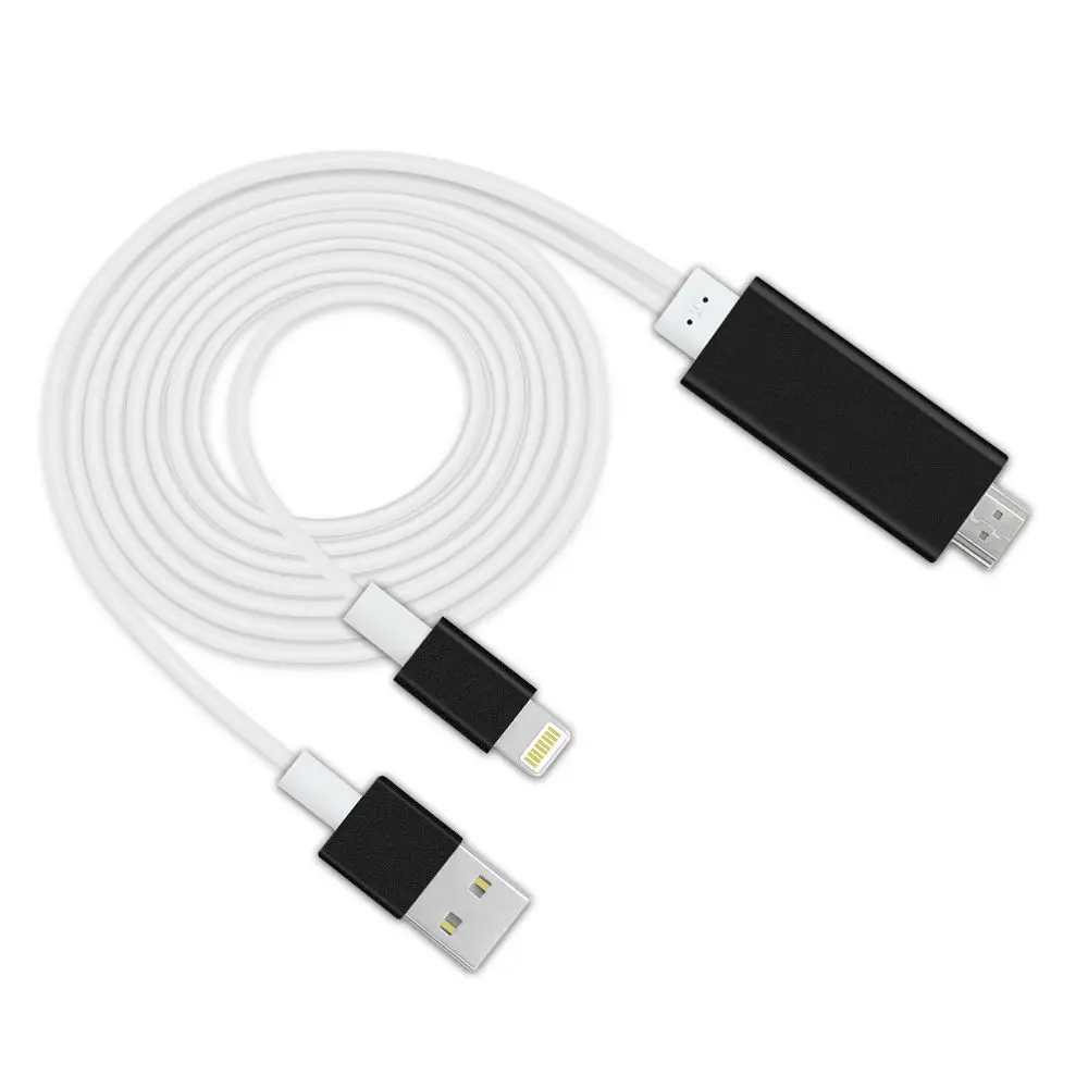 Новинка года 2 м HDMI кабель для iPhone 5 5S 6 6S 7 7 s и Wi-Fi Ipad HDMI конвертер адаптер для iPhone к HDTV, MHL для HDMI кабель