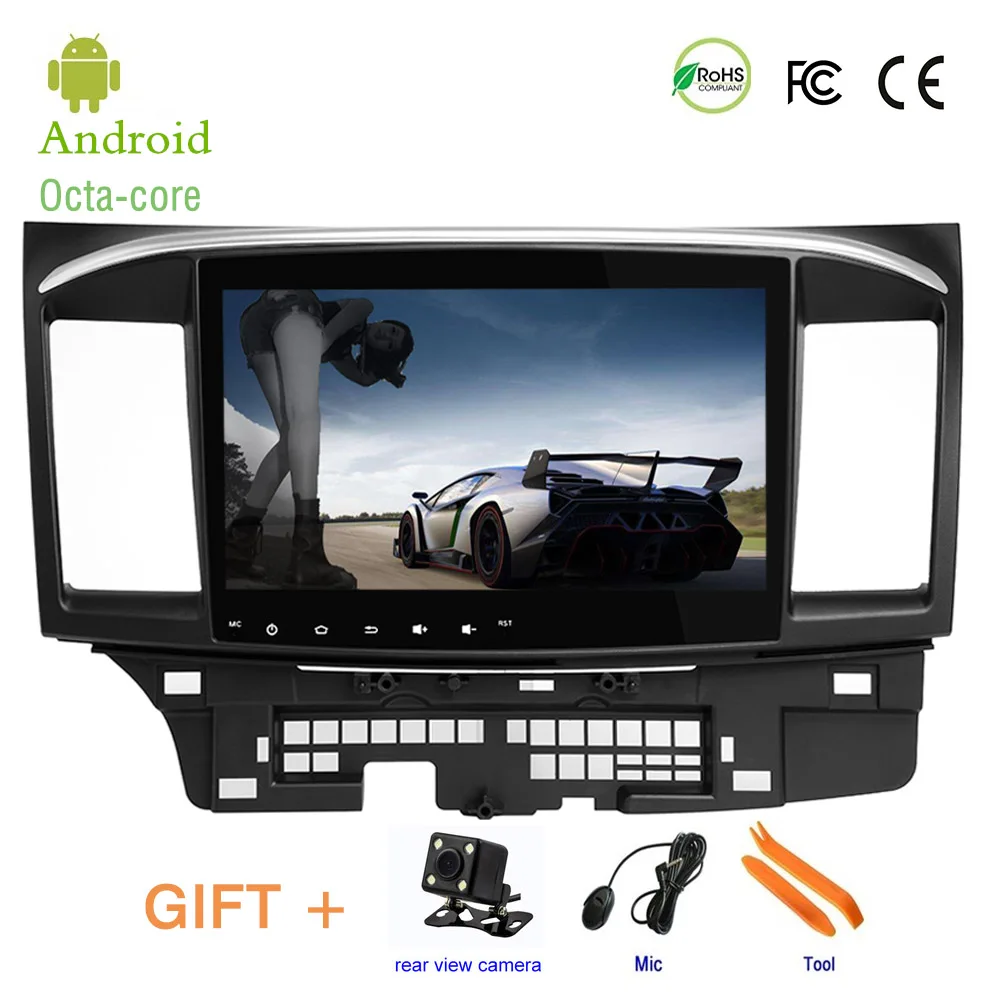 Автомобильный DVD-плеер для MITSUBISHI LANCER Android 8 0 Восьмиядерный 4 Гб ОЗУ 2 Din 10 1-дюймовый