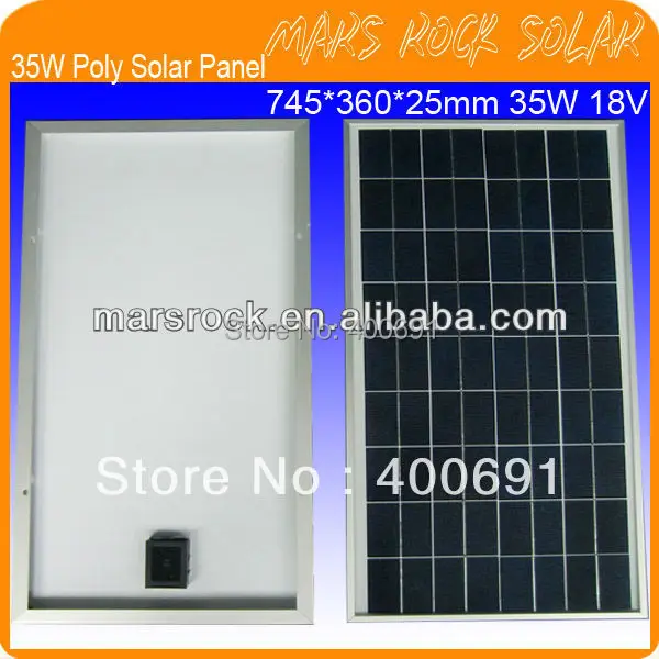 

35W 18V Polycrystalline Solar Panel Module with Special Technology, High Efficiency, Long Lifecycle, Fend Against Snowstorm&Hail