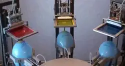 Автоматическая 3 цвета экран шар печатная машина, шар печатная машина для продажи