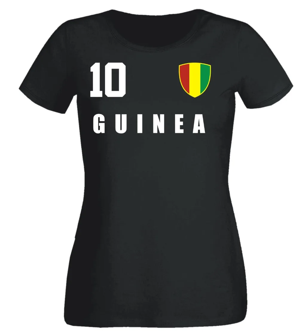 

Guinea Damen T-Shirt Schwarz Trikot Team Nr All 10 Fubball Sporter 2019 Footballer Soccer New Brand Women's Cool T Shirt
