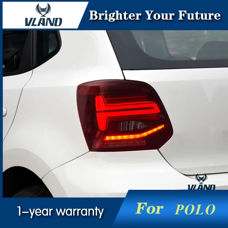 

Car LED Tail Lamp for VW Polo Mk5 Tail Lights 2009-2018 Red Lens and Smoke Lens Rear Light DRL+Signal+Brake+Reverse