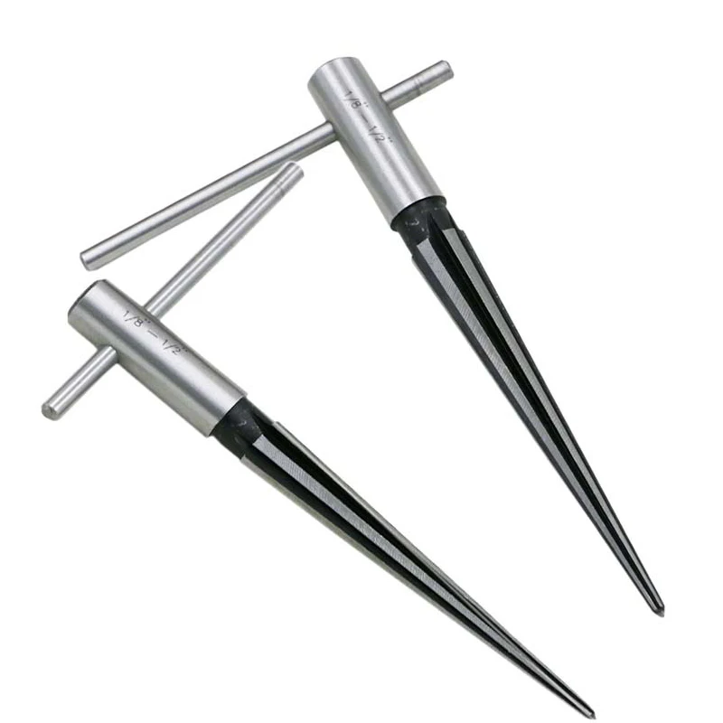 3 13mm Bridge Pin Hole Handheld Reamer T Shape Handle Tapered 6 Fluted