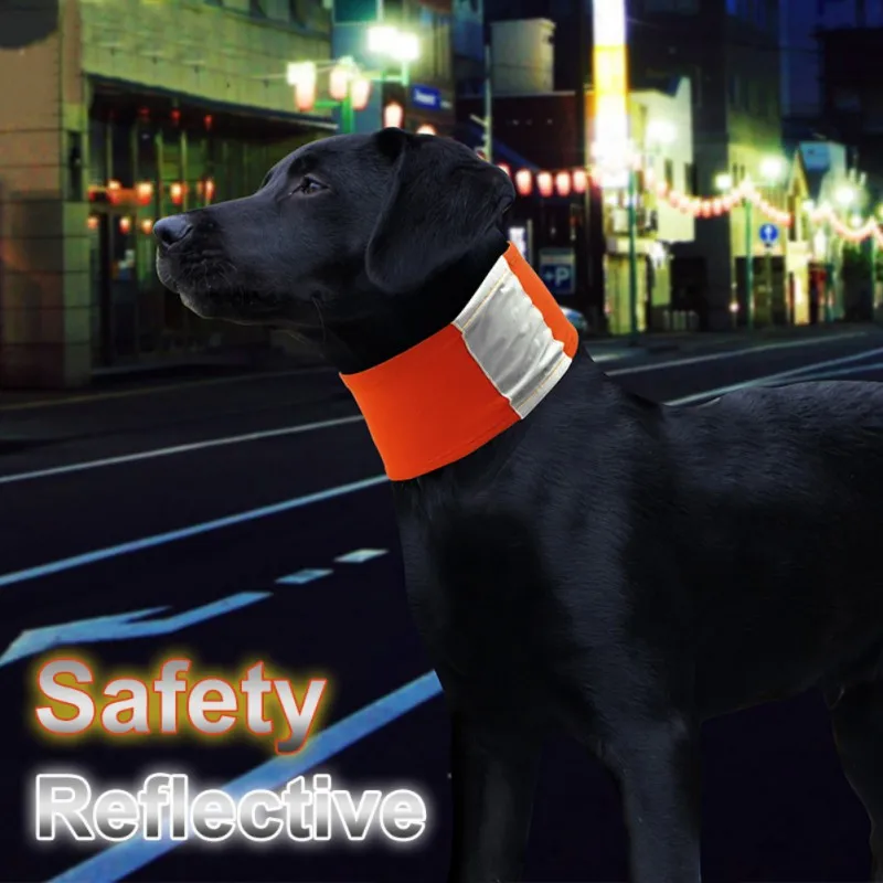 

2019 Pet Dog Collars Comfortable Pet Dog Reflecting Scarf Outgoing Pet Neck Gaiter Safety Bib Outdoor Pet Dog Accessories
