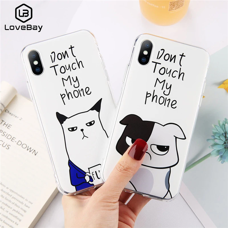 Lovebay чехол для телефона iPhone 6 6s 7 8 Plus X XR XS Max Модный милый мультяшный аниме собака