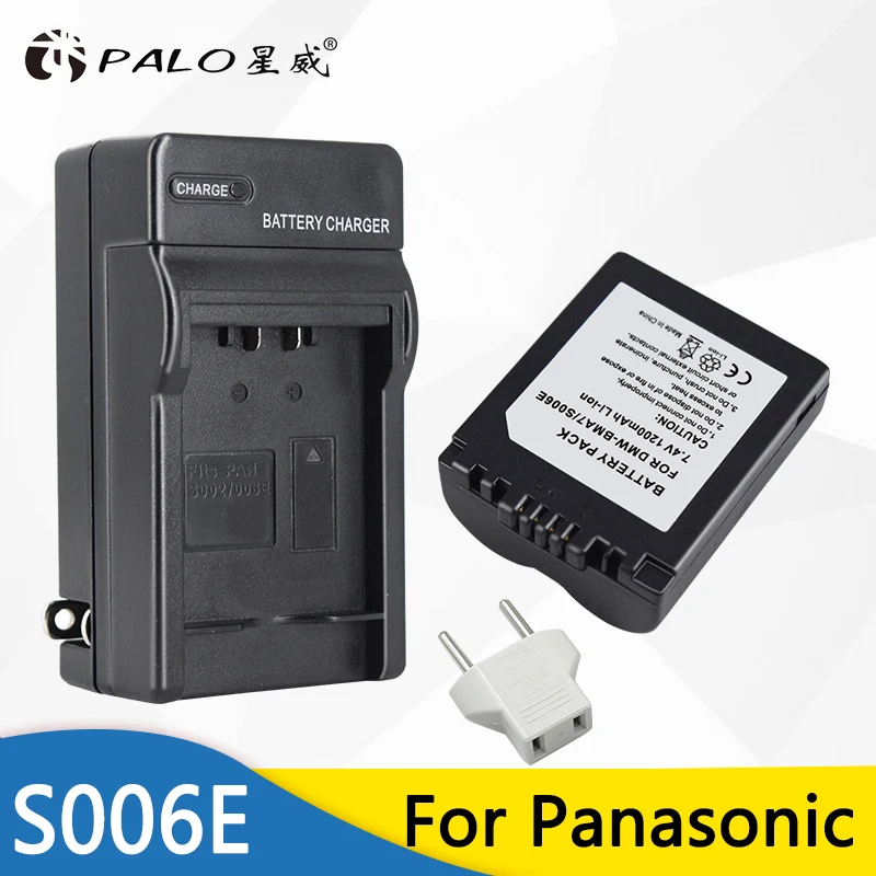 

1X CGA-S006 S006 DMW-BMA7 S006A CGR-S006E Battery + Charger for Panasonic Lumix DMC-FZ7 FZ8 FZ18 FZ28 FZ30 FZ35 FZ38 FZ50