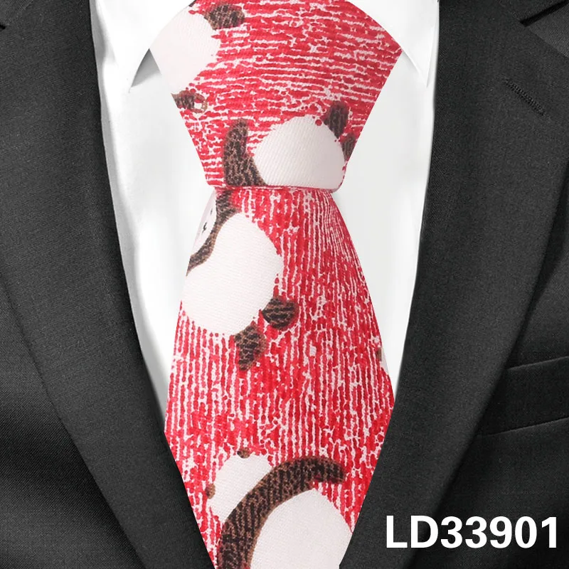 Модный галстук с животными для мужчин и женщин Для худой шеи галстук для свадьбы Бизнес повседневные Мультяшные галстуки Классический костюм тонкие хлопковые Галстуки