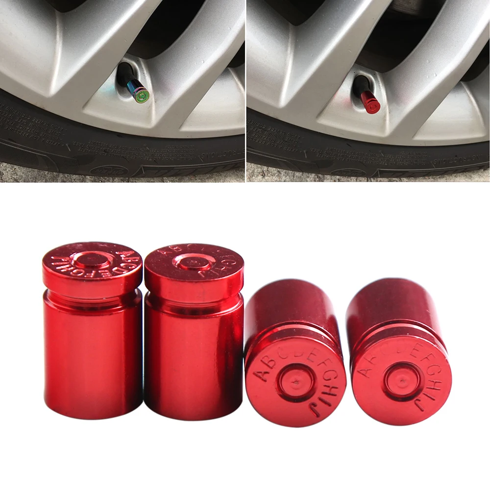 

4Pcs Tire Valve Stem Cover Caps Car Wheel Air Pressure Valve Cap Dust Cap for Automotive Motorcycles Bicycles Tire Universal