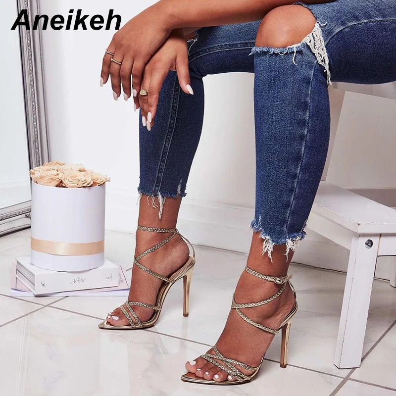 pointed heels open toe