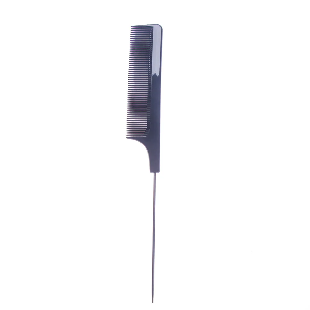 Hot Sale Fine tooth Metal Pin Tail Combs Hairdressing Hair Styling Rat Tail Comb Black Hair
