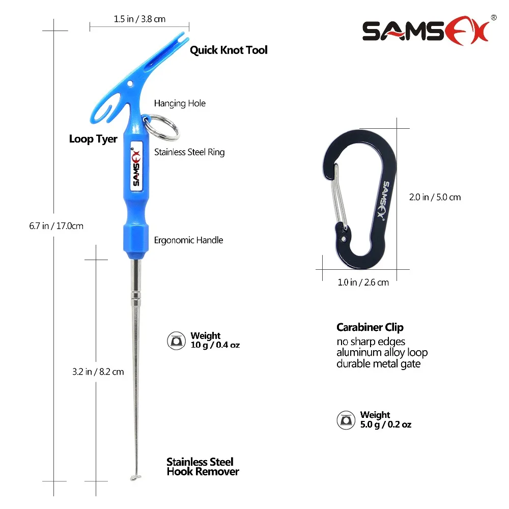 SAMSFX الصيد العالمي يطير مسمار عقدة ربط أدوات سريعة Knotter أداة حلقة Tyer القلم شكل هوك مزيل متعددة معالجة اكسسوارات
