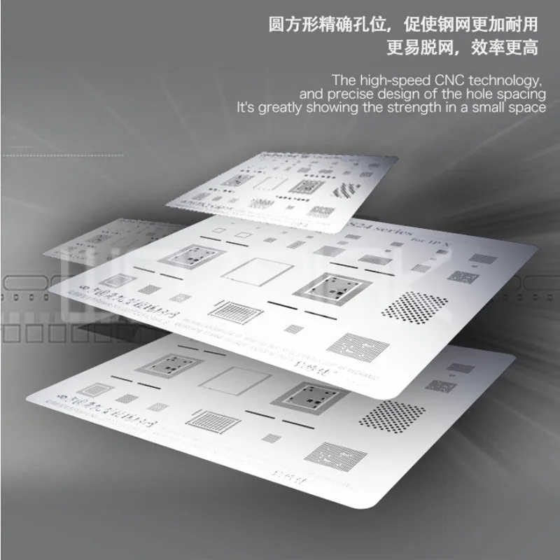 

Mechanic for iphone 5s 6/6P/6SP/7/7p8X/XS/XR/XS MAX High temperature resistant 500 degree Maintenance steel mesh 0.12mm net
