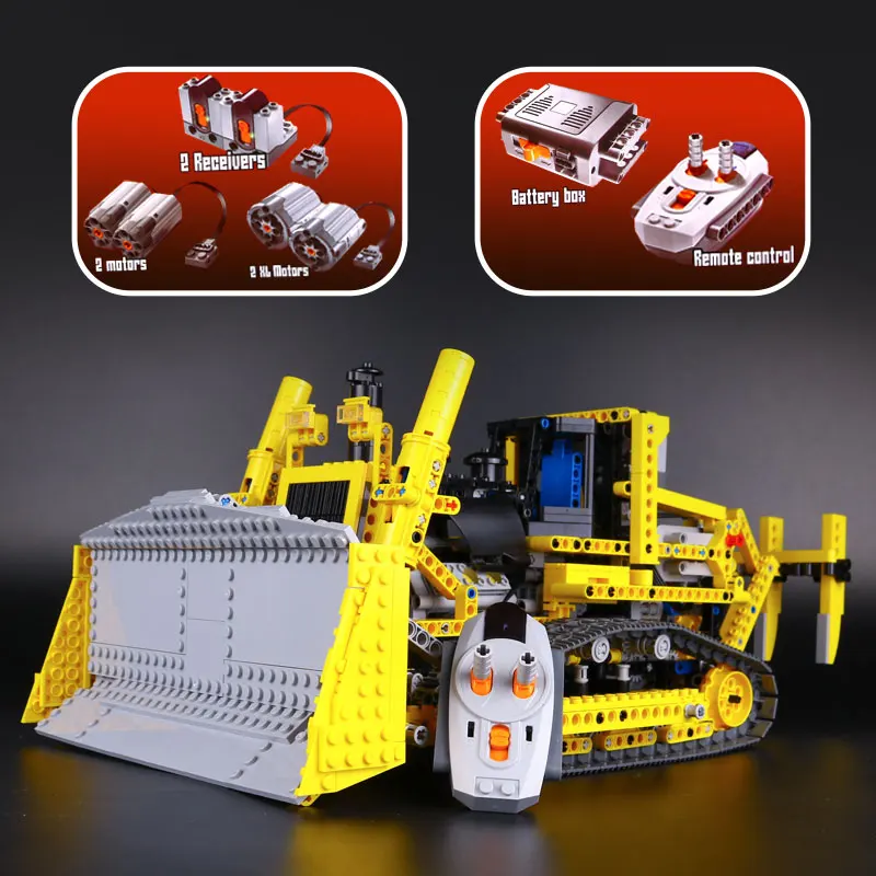 

20008 technic series remote control car the bulldozer Model Assembling Building block Bricks with 42030 gifts compatible legoing