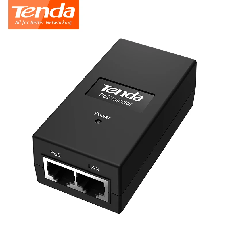 Tenda PoE15F Injector Adapter 10 100Mbps power 802 3af 15W RJ45 Ethernet Network Switch PoE Splitter 1