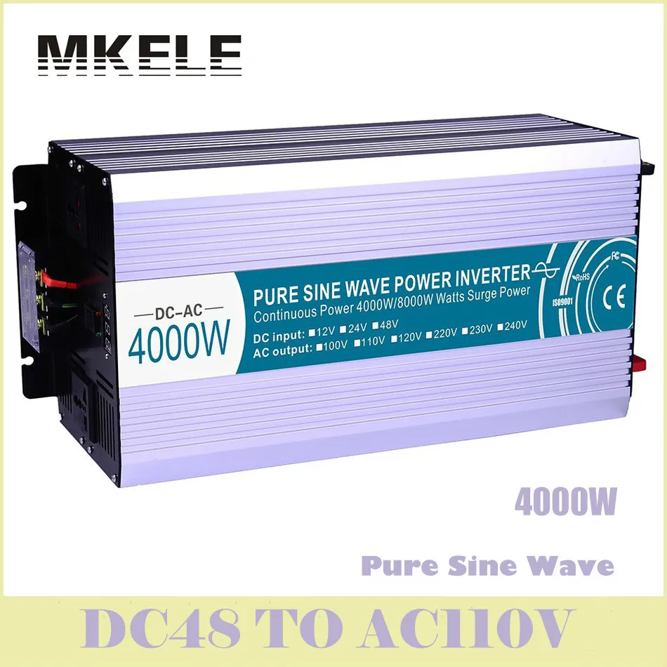 

High Quality MKP4000-481 48vdc To 110v 4000w Pure Sine Wave Power Solar Inverter For House Voltage Converter LED Display China