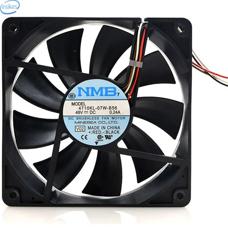 Computer Blower Fan 4710KL 07W B56 DC 48V 0.24A Cooling Fan 4 Wires