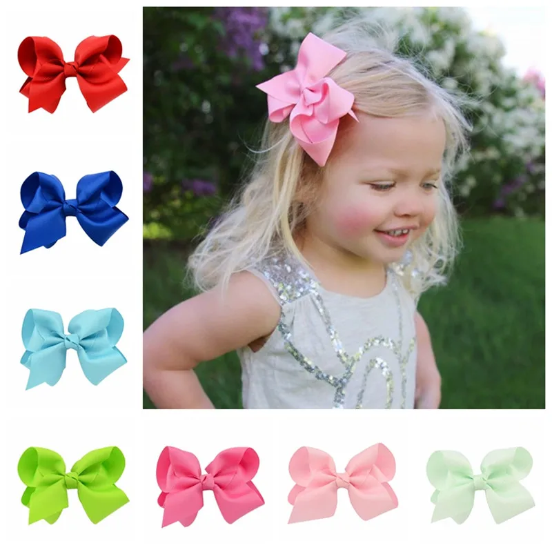 

Approx 10cm Solid Grosgrain Ribbon Bow Clips for Baby Girls DIY New Born Bowknots Hairpins Hairgrips Girls Hair Accessories