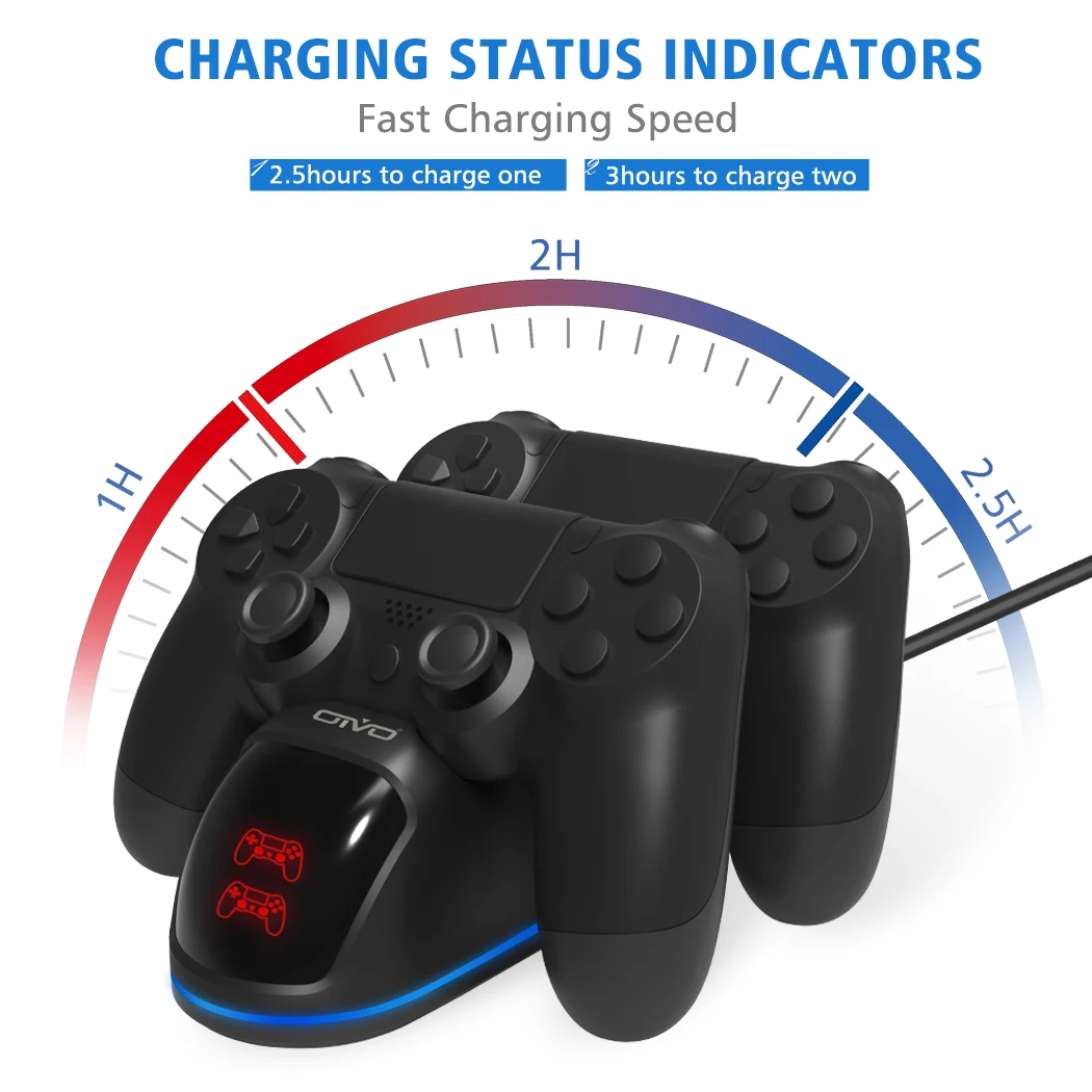 OIVO Fast PS4 Controller Charging Dock Station