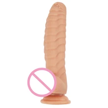 Huge dildo suction cup Artificial penis dick sex toys for women Lines surface vagina stimulate beads anal dildo sex product