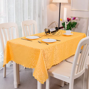 

YRYIE Custom All Size Polyester Jacquard Printed Flower Dinner Tablecloth Rectangle Table Cloth Banquet Wedding Party Decoration
