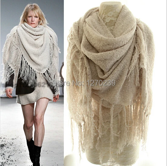 Oversized gebreide sjaal