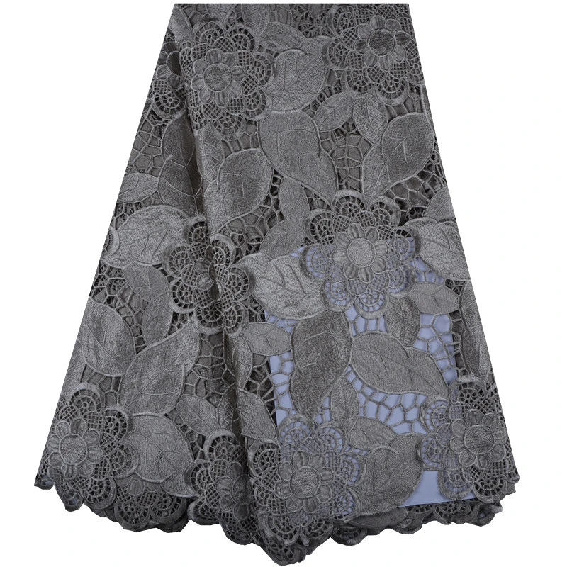 

African Lace Fabric 2018 African Guipure Cord Lace High Quality Embroidery Beaded Lace Fabric For Wedding A1015