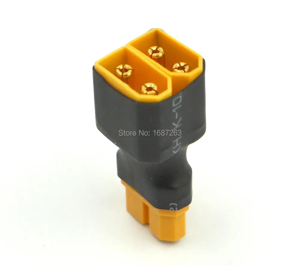 

No Wires XT60 Female to 2x XT-60 Plug Male Parallel Series Battery Connector Converter Adapter for Turnigy / Zippy