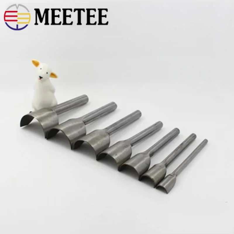 Meetee ручной работы DIY кожа резьба закругленные углы мелкий c образный фаска