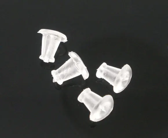 DoreenBeads Rubber Earring Findings Ear Nuts 5x5mm, 300 PCs 2015 new