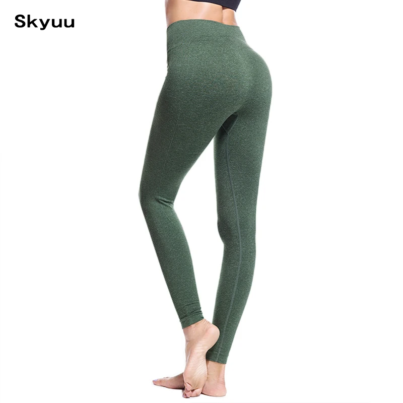 Yoga Pants Women High Waist Blue Seamless Leggings Gym Fitness Running Workout Push Up Legging 2019 New Sport Gym Trousers Sale