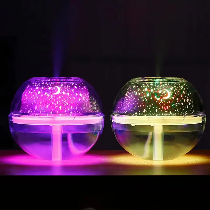 

500ml Mini USB Crystal Air Humidifier Essential Freshener Oil Aroma Diffuser Purifier Night Light Home Car Air Purifier