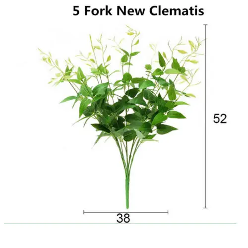 Новое клематическое Эвкалиптовое зеленое растение пластиковые искусственные цвета, ротанг украшения для дома и сада
