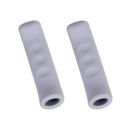 Silicone Gel Bicycle Brake Lever Covers - Enhanced Grip & Protection (1 Pair) (Gray)