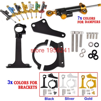 

NICECNC Motorcycle Steering Damper & Stabilizer Mount Bracket Kits For Kawasaki ER-6N EF-6N ER-6F ER6F Ninja 650R 2006 2007 2008