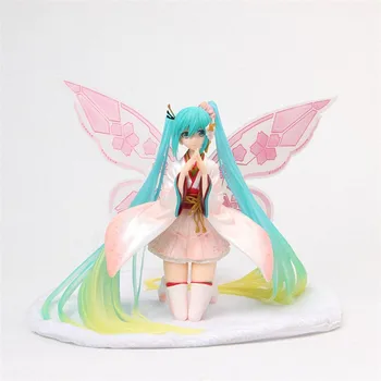 

2019 NEW 20cm Racing 2017 Miku Hatsune Miku GT Ver. Fairy angel Butterfly PVC Action Figure By Tony Collectible Model Toys