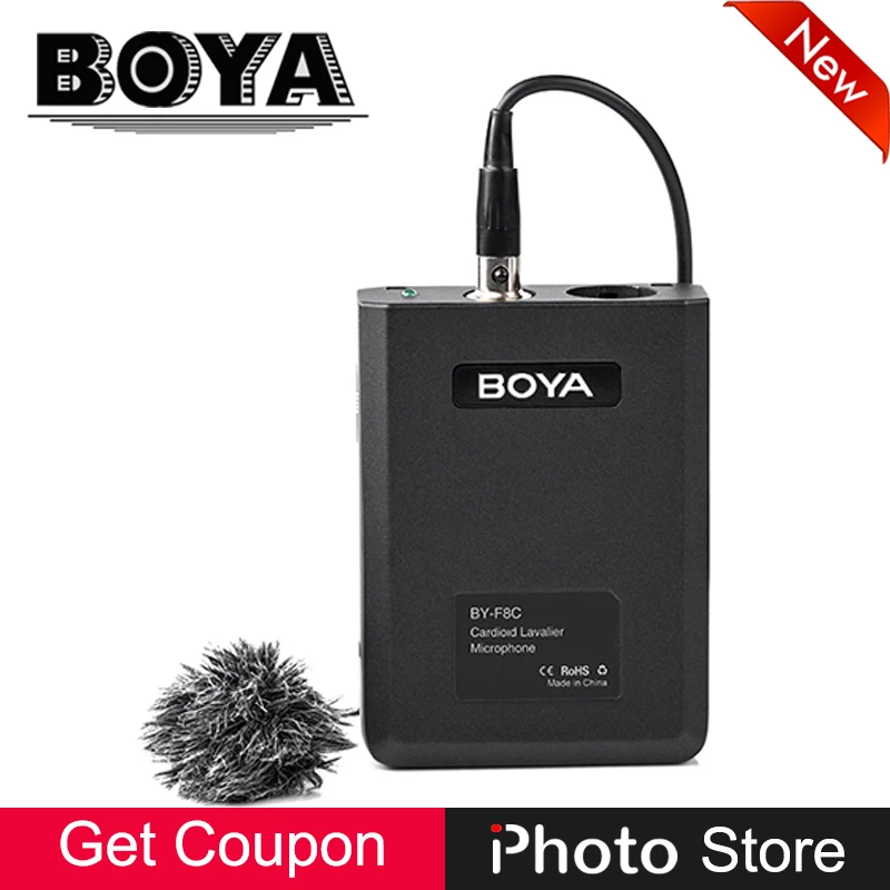 

BOYA BY-F8C Pro Cardioid Lavalier XLR Output Condenser Microphone for Vocal Acoustic Guitar Music Instrument Video Recording Mic