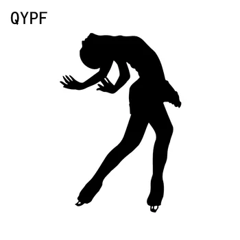 

QYPF 9.5*14.1 Fashion Sport Skating Girl Vinyl Car Styling Decor Stickers Decals C16-2175