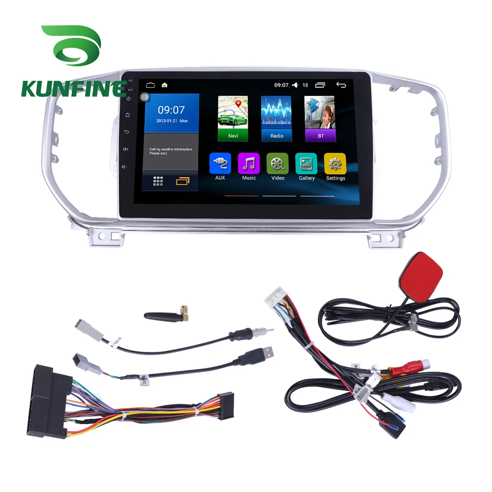 Восьмиядерный 1024*600 Android 7 1 автомобильный DVD gps навигации игрока Deckless стерео для KIA