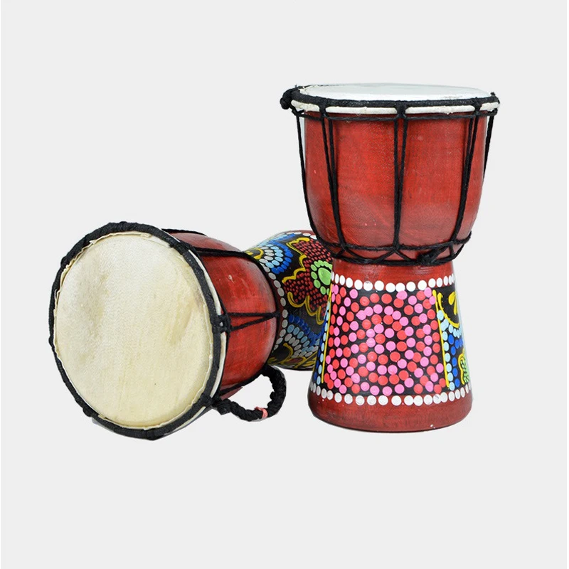 Африканский барабан Djembe настраиваемый перкуссия ручная роспись красное дерево Djembe барабан с козьей кожей голова Littlefun шаблон