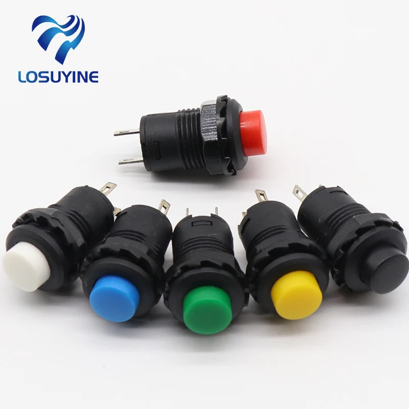 30pcs 12mm Lock Latching OFF ON Push Button Switch maintained fixed