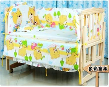 Promotion 7pcs baby bedding package cotton baby bumper baby bed set bumper duvet matress pillow
