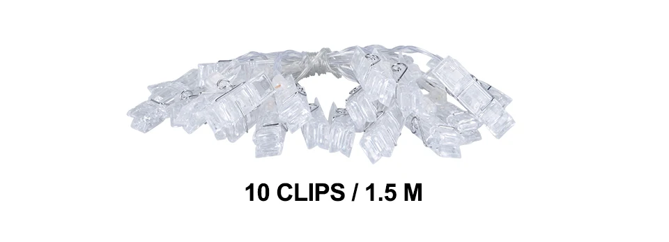 1.5M 2M 3M Photo Clip Holder LED String lights For Christmas New Year Party Wedding Home Decoration Fairy lights Battery (7)