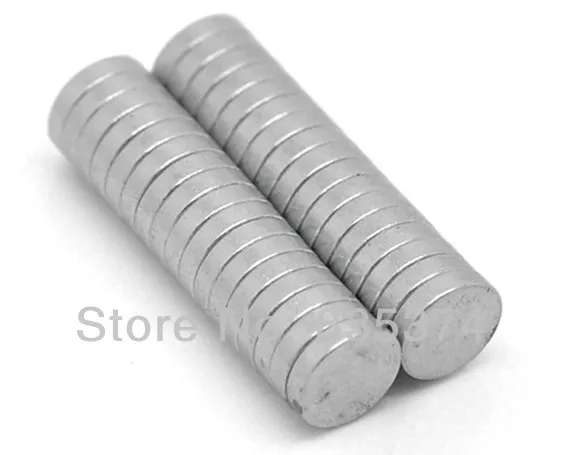 

Wholesale 50 PCs Silver Tone Super Strong Neodymium Hematite Round Magnets 6mm