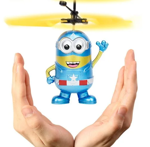 

Mini drone RC Drone Original Fly Flashing Me Minion Flying toy RC Helicopter Hand Control Quadcopter Induction luminous Aircraft