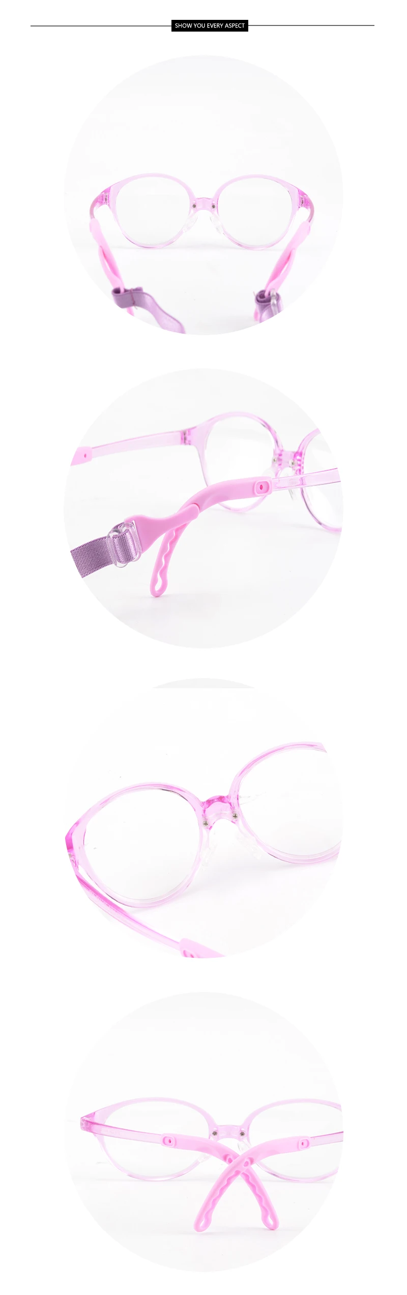 Kirka kids Glasses Frame Flexible Purple Color Eye Glasses Fashion Children Frames For Girls Optical Eyeglasses (3)