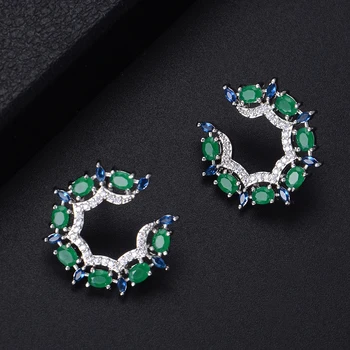 

GODKI 34mm Round Circle Full Mirco Paved Micro Zirconia Women Bridal Dress Wedding Everyday Earring Fashion Jewelry